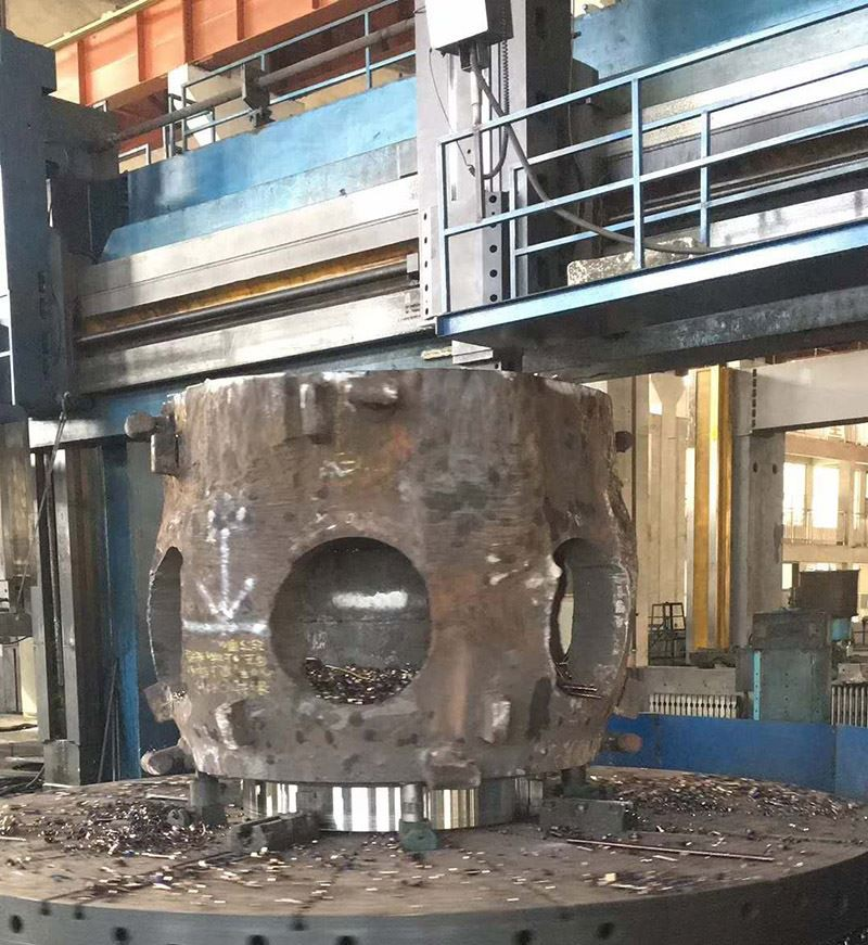 Manual vertical turret lathe